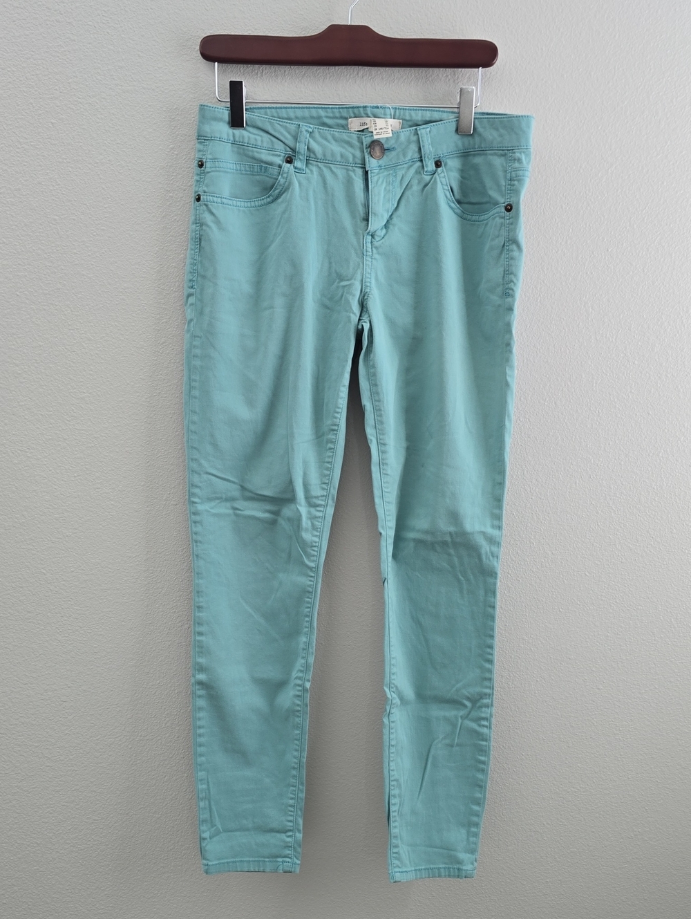 9/29 FOREVER21 TURQUOISE SKINNY PANTS